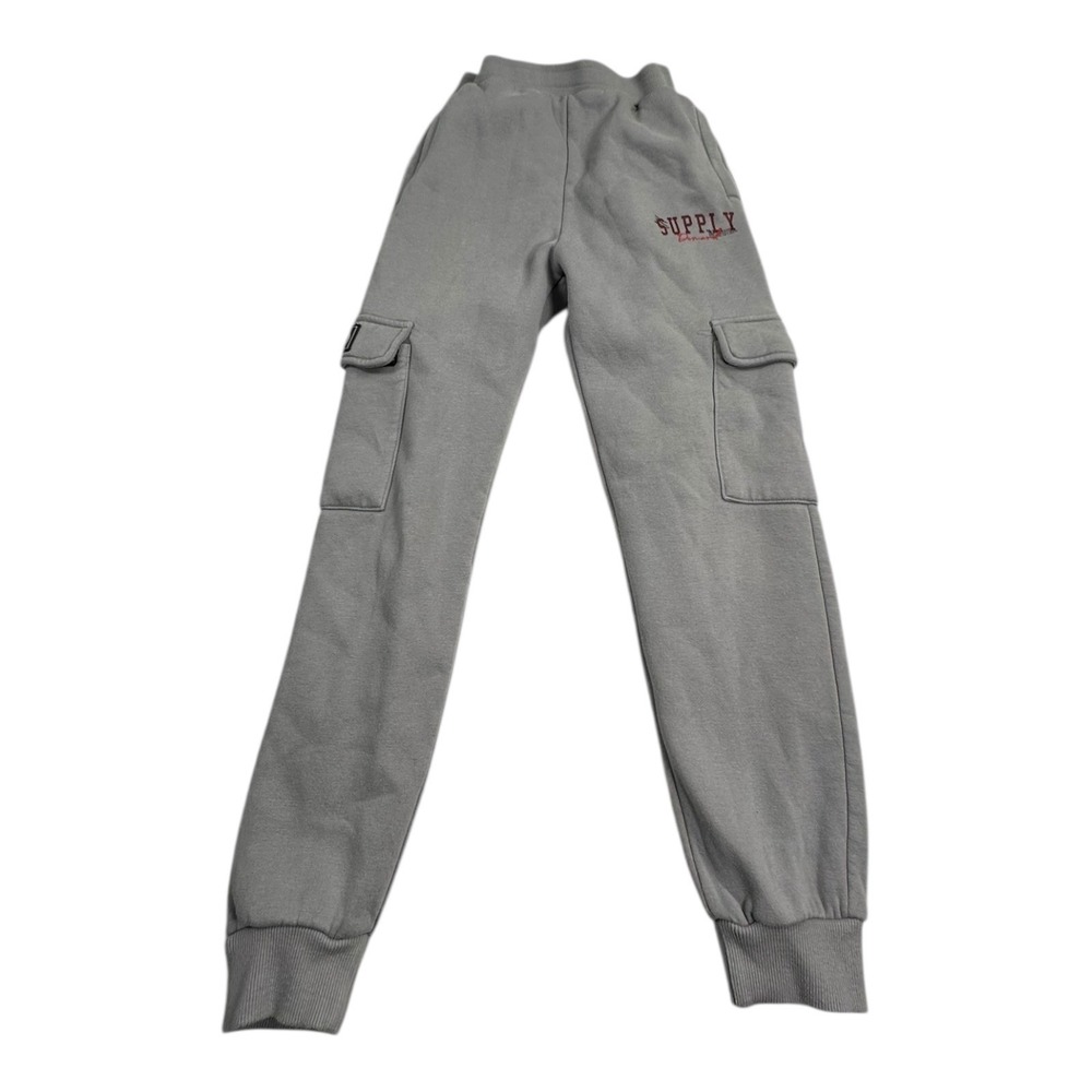Supply Demand Gray Cargo Jogger‎ Pants Kids Medium Age 10 12 Sweatpants